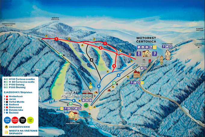 Čertovica ski mapa